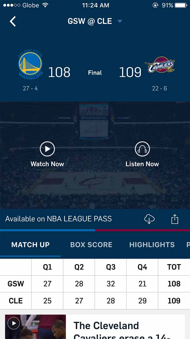 NBA App Now Lets You Save Games For Offline Viewing Rev   NBA App Download Games 3 