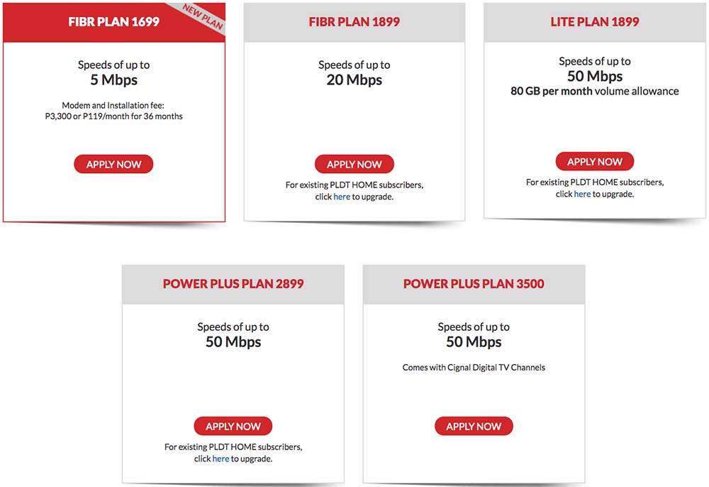 PLDT Home Fiber Plan