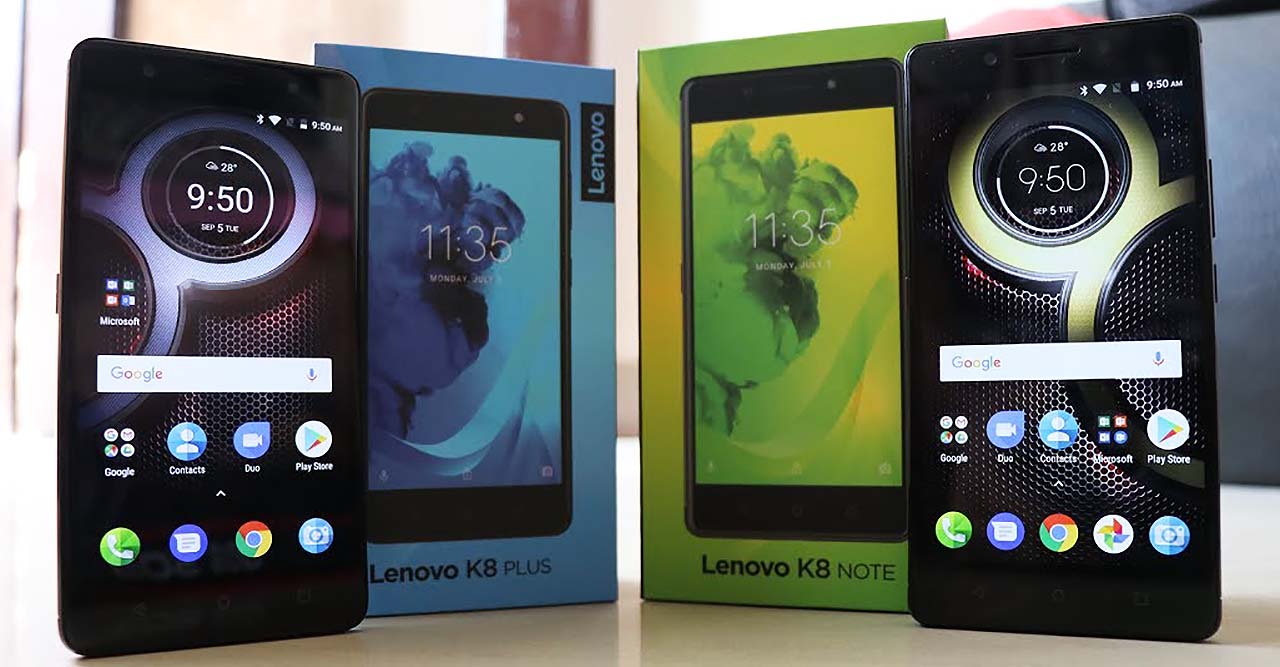 compare lenovo k8 plus & lenovo k8 note