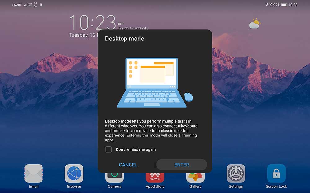 Huawei MatePad Pro in desktop mode via Revu Philippines