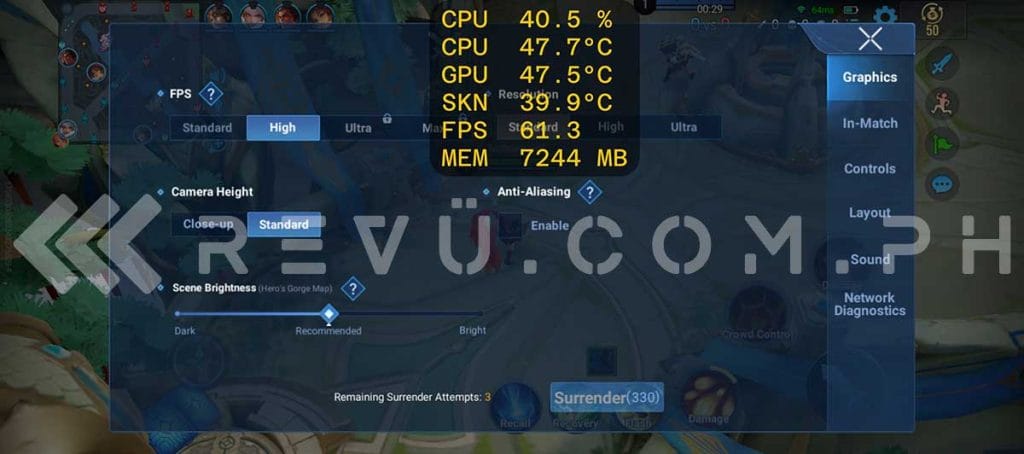 Honor of Kings gaming performance on the Infinix HOT 50 Pro Plus by Revu Philippines