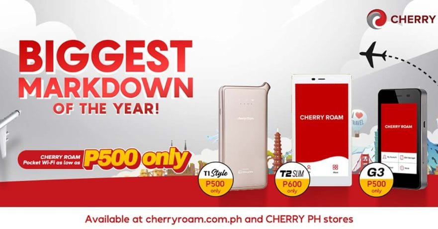 CHERRY Roam travel Wi-Fi hotspot sale details via Revu Philippines