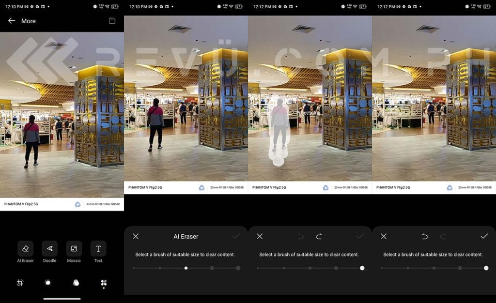 How to use AI Eraser on the TECNO PHANTOM V Flip2 5G by Revu Philippines