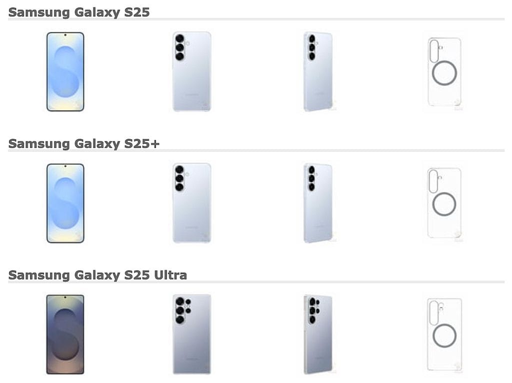 Samsung Galaxy S25 and Galaxy S25 Plus and Galaxy S25 Ultra design leak via Revu Philippines