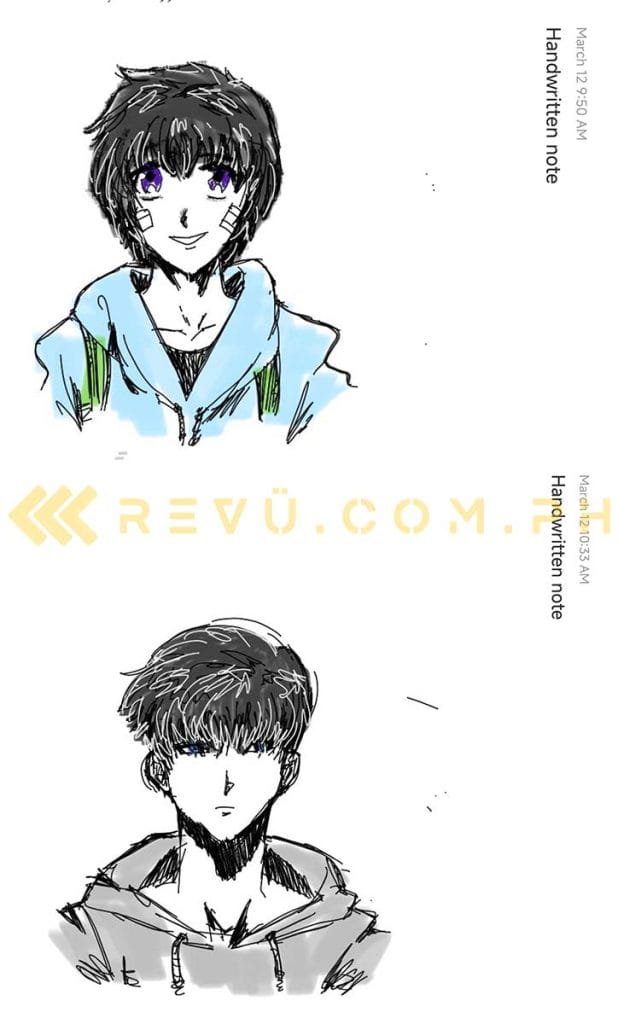 Sample sketches created on the Xiaomi Pad 7 by Revu Philippines